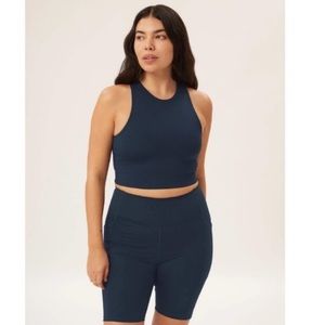 NEW! Girlfriend Collective Women's Dylan Tank Top Bra Color Midnight Medium NWT